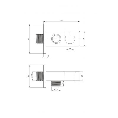 Zestaw prysznicowy podtynkowy termostatyczny z deszczownicą czarny BXYZNEAT Deante Box