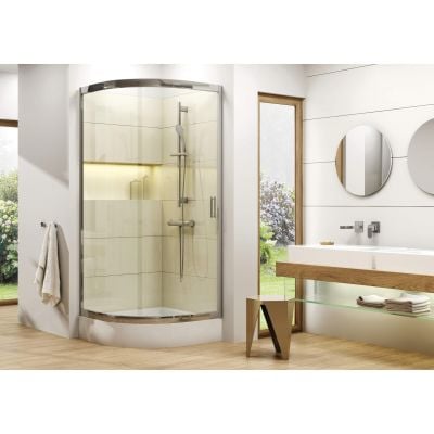 Brodzik półokrągły 80x80 cm biały KTA054B Deante Standard New