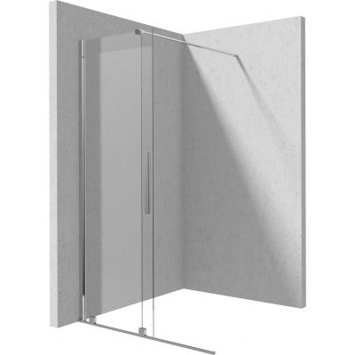 Ścianka prysznicowa walk-in 90 cm chrom połysk/szkło przezroczyste KTJ039R Deante Prizma