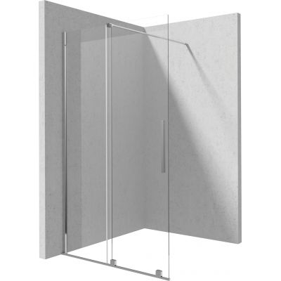 Ścianka prysznicowa walk-in 90 cm chrom połysk/szkło przezroczyste KTJ039R Deante Prizma