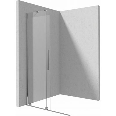Ścianka prysznicowa walk-in 90 cm chrom połysk/szkło przezroczyste KTJ039R Deante Prizma