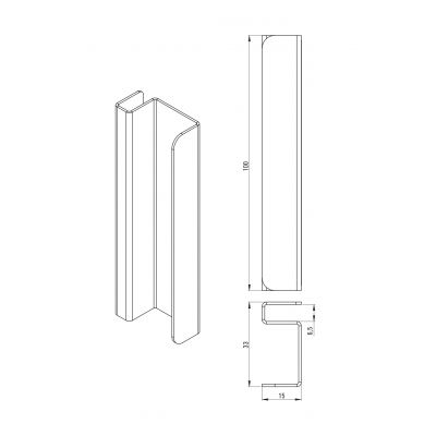 Deante Kerria Plus uchwyt do drzwi prysznicowych czarny mat KTSXN10X