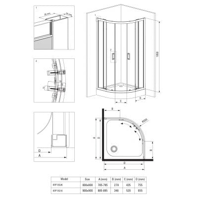 Zestaw Deante KTA053B + Deante KYP451K