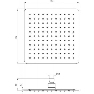 Deante NACN4HT zestaw prysznicowy ścienny czarny