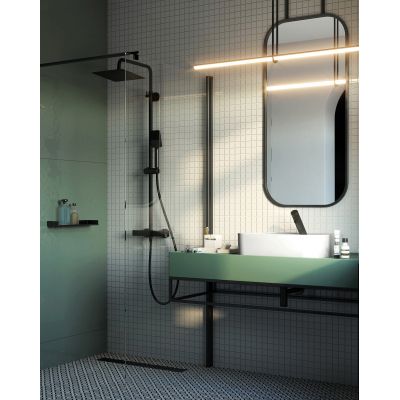 Deante NACN4HT zestaw prysznicowy ścienny czarny