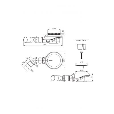 Syfon do brodzika NHC029C Deante Easy Clean