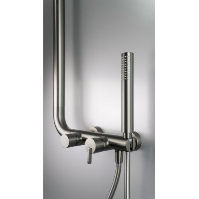 Zestaw prysznicowy ścienny z deszczownicą grafitowy NQSD4XM Deante Silia
