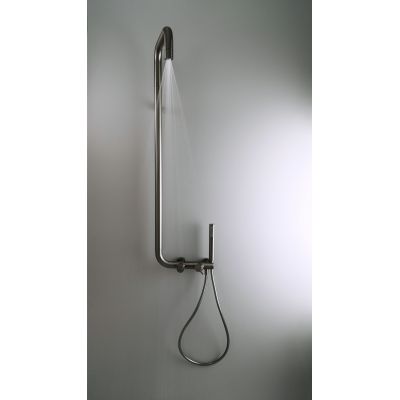 Zestaw prysznicowy ścienny z deszczownicą grafitowy NQSD4XM Deante Silia