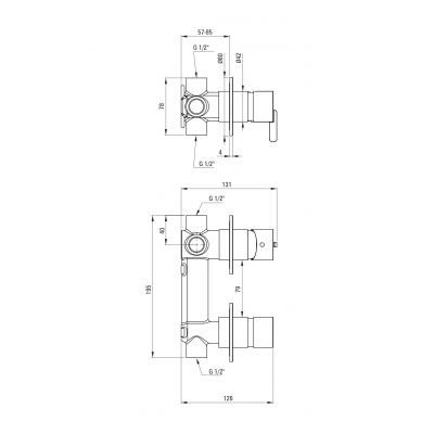 Zestaw prysznicowy podtynkowy z deszczownicą czarny NQSN0XK Deante Silia