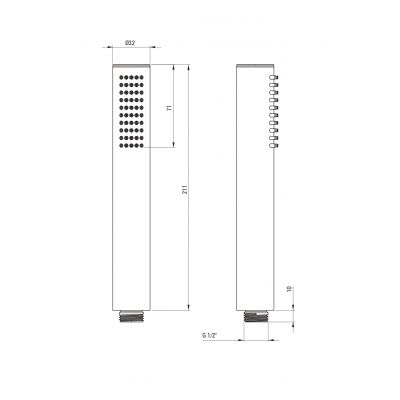Zestaw prysznicowy podtynkowy z deszczownicą czarny NQSN0XK Deante Silia