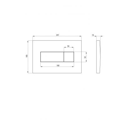 Przycisk spłukujący CST051P Deante Slim