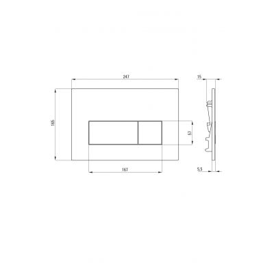 Przycisk spłukujący CSTN51P Deante Slim