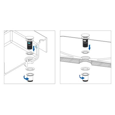 Deante Click-Clack NHC010U korek do umywalki chrom