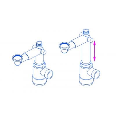 Deante Space Saver NHC633K syfon do umywalki butelkowy biały