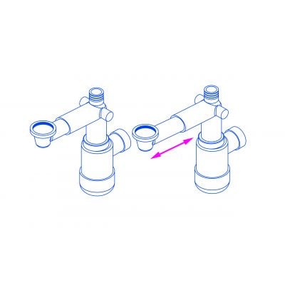 Deante Space Saver NHC633K syfon do umywalki butelkowy biały