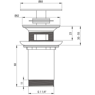 Deante Click-Clack NHCA10U korek do umywalki biały