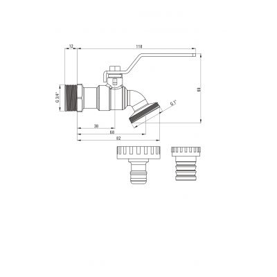 Deante VFA252L zawór ścienny