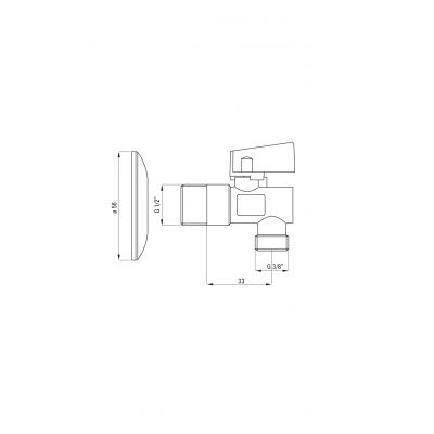 Deante VFAB62K zawór ścienny kątowy