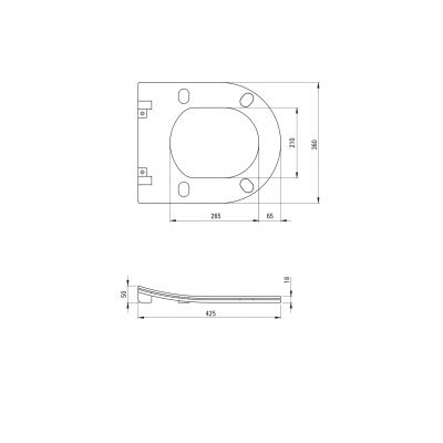 Deska sedesowa wolnoopadająca biały CDE6SOZ Deante Peonia