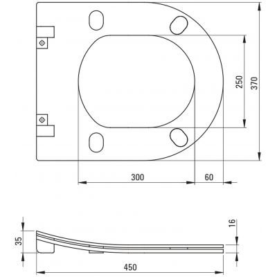 Miska WC z deską wolnoopadającą wisząca bez kołnierza biały CDLD6ZPW Deante Silia