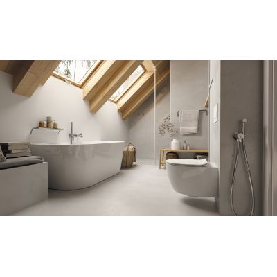 Miska WC z deską wolnoopadającą wisząca bez kołnierza biały CDLD6ZPW Deante Silia