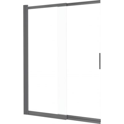 Parawan nawannowy 91.8 cm 1-częściowy grafitowy mat/szkło przezroczyste KTJD73R Deante Prizma