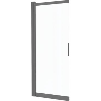 Parawan nawannowy 91.8 cm 1-częściowy grafitowy mat/szkło przezroczyste KTJD73R Deante Prizma