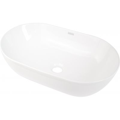 Umywalka 50x30 cm owalna nablatowa biała CDE6U5S Deante Peonia