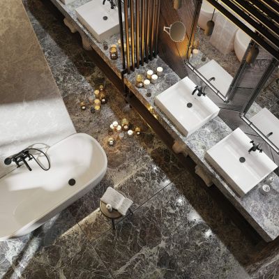 Umywalka 60x50 cm prostokątna nablatowa biała CDT6U6S Deante Temisto