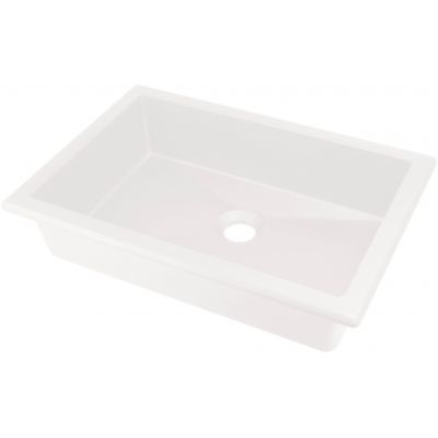 Umywalka 50x35 cm prostokątna wpuszczana-podblatowa biała CQRAU5U Deante Correo