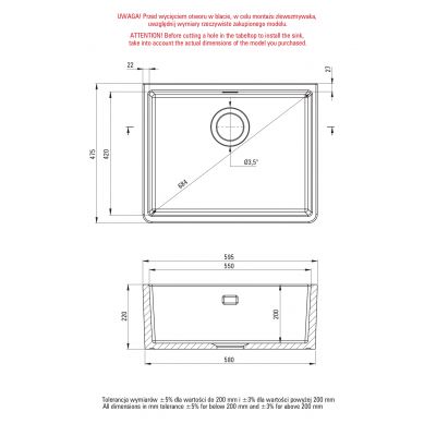 Zlewozmywak ceramiczny ZCB610K Deante Sabor