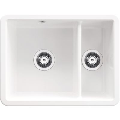 Zlewozmywak ceramiczny 55.5x43 cm biały ZCU6503 Deante Lumi