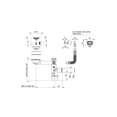 Zlewozmywak stalowy z syfonem 76x50.5 cm stal ZPO010C Deante Olfato