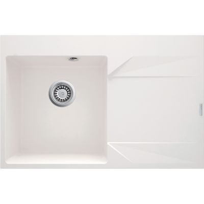 Zlewozmywak granitowy 76x50 cm biały ZQJA11P Deante Evora