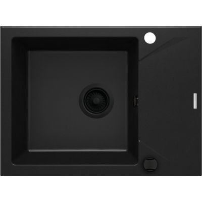 Zlewozmywak granitowy 59x44 cm czarny ZQJN11A Deante Evora