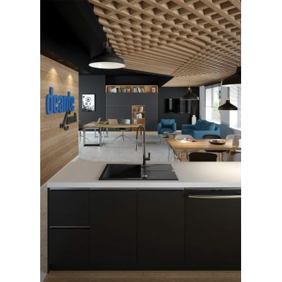 Zlewozmywak granitowy 78x49 cm szary/grafitowy/onyx ZQNG113 Deante Andante
