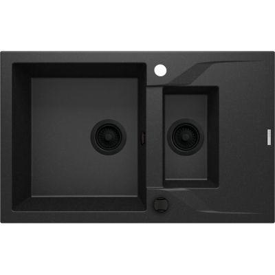 Zlewozmywak granitowy 78x49 cm szary/grafitowy/onyx ZQNG513 Deante Andante