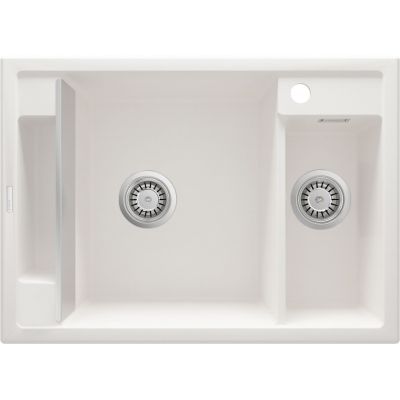 Zlewozmywak granitowy 69x50 cm biały ZRMA503 Deante Magnetic