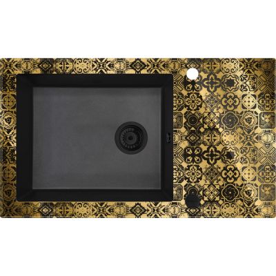 Zlewozmywak szklano-granitowy 86x50 cm ZSCGG2C Deante Capella