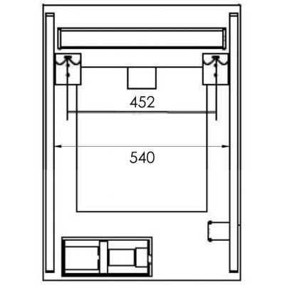 Lustro 60x80 cm prostokątne z oświetleniem z matą grzewczą RE066764000010 Elita Lina