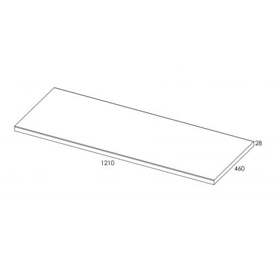 Blat 121x46 cm dąb RE05120002S780 Elita