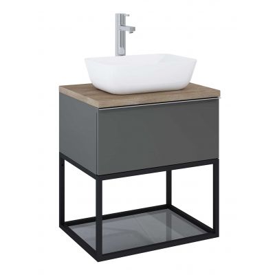 Szafka 60x44.9x28.1 cm podumywalkowa wisząca antracyt RE010603026610 Elita Look