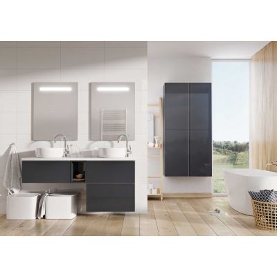 Szafka 60x44.9x28.1 cm podumywalkowa wisząca antracyt RE010603026610 Elita Look