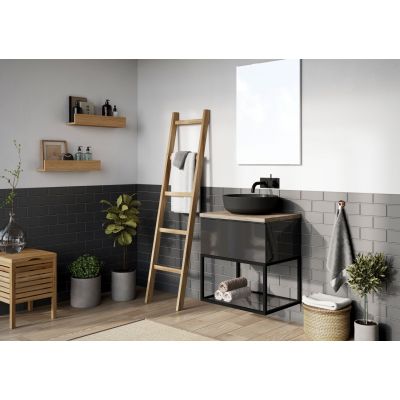 Szafka 60x44.9x28.1 cm podumywalkowa wisząca antracyt RE010603026610 Elita Look