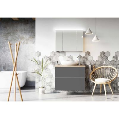 Szafka 80x44.9x63.5 cm podumywalkowa wisząca antracyt RE080801026610 Elita Look