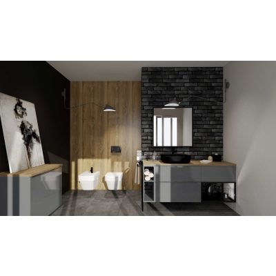 Szafka 80x44.9x63.5 cm podumywalkowa wisząca antracyt RE080801026610 Elita Look