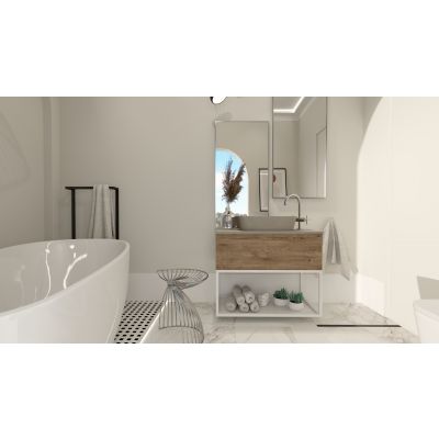 Szafka 80x44.9x28.1 cm podumywalkowa wisząca dąb RE010803027050 Elita Look