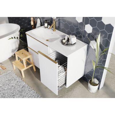Szafka 40x44.9x63.5 cm boczna wisząca biała RE080402025290 Elita Look