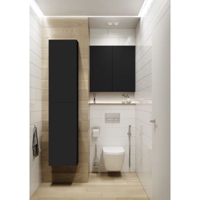 Szafka 50x12.6x80 cm boczna wisząca czarna RE140500067160 Elita For All