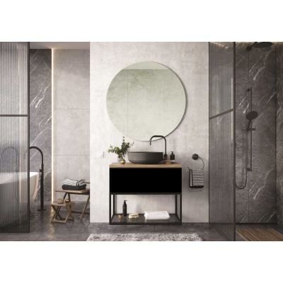 Szafka 60x44.9x28.1 cm podumywalkowa wisząca czarna RE010603027160 Elita Look